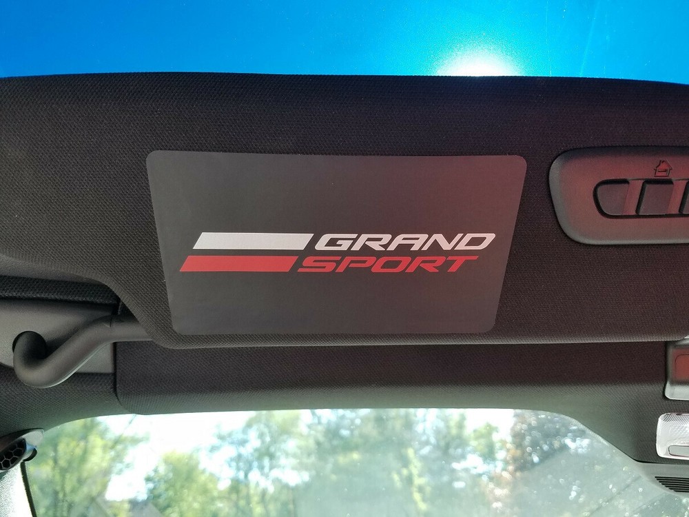 2014-2019 Corvette C7 Stingray Grand Sport Sun Visor Warning Label Blackouts