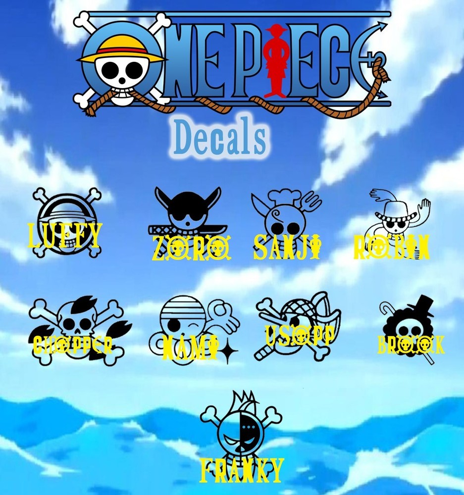 One Piece Straw Hat Pirates Vinyl Decal