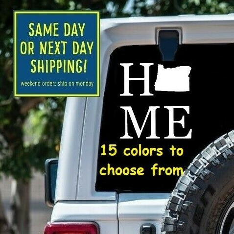8 Sizes OREGON HOME Car Window Decal Sticker MacBook Laptop Tablet iPad Gift