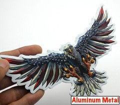 ALUMINUM Eagle Stickers VETERAN Military Decals Motorcycle, Car Emblem 6″ x 3″