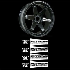 Full Set 8pcs Volk Racing TE37 SL Rays Engineering Wheel Rim Decal Sticker Kit
