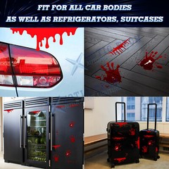 Bloody HandPrint Vinyl Decals Dead Stickers Zombie Walking Funny Halloween Hands