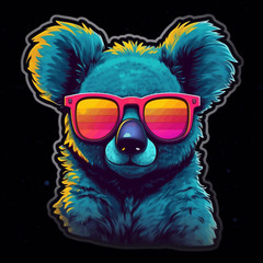 Colorful Koala Bear Sticker Cup Laptop Car Vehicle Window Bumper Vinyl Decal