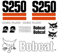 DECAL KIT for Bobcat skidsteer S250 track loader decals Stickers