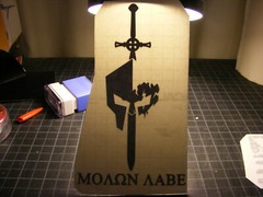 MOLON LABE COME AND TAKE IT, WINDOW GRAPHIC DECAL Vinyl spartan helmet