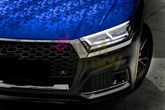 Gloss Camouflage Shadow Camo Royal Blue Car Vinyl Wrap Sticker Decal Film Sheet