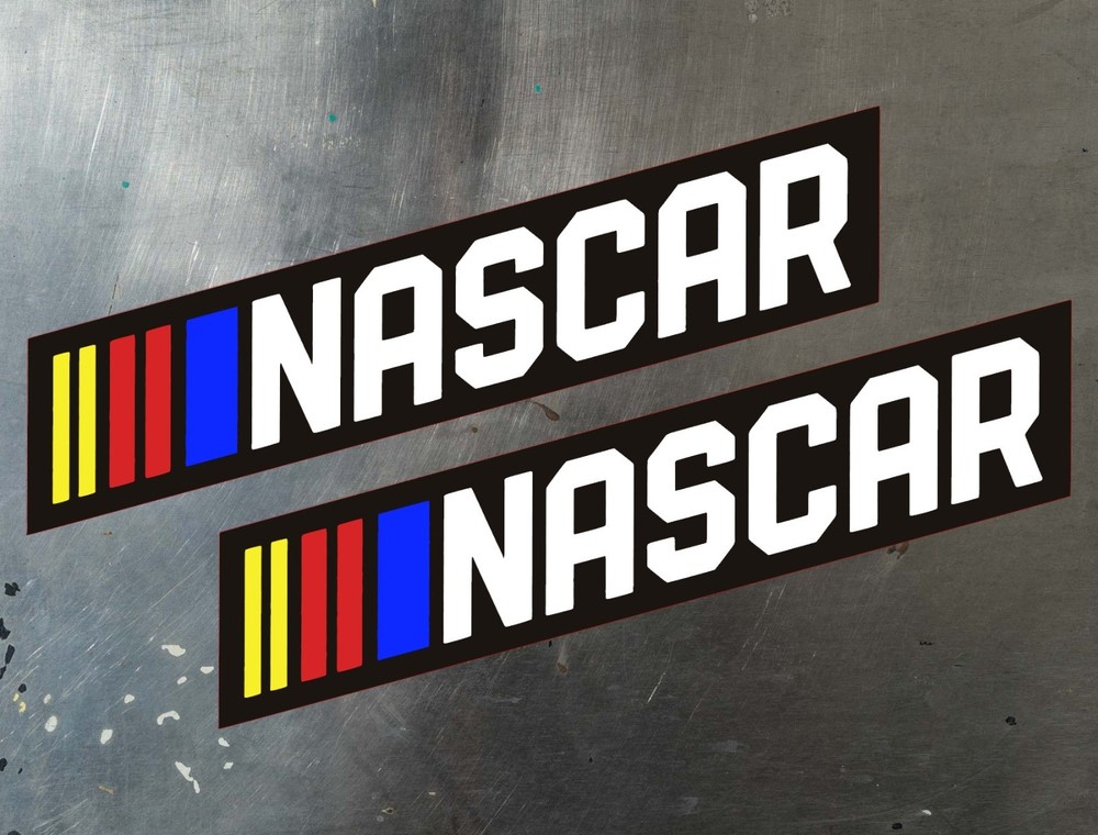 Nascar Water Proof UV Safe Glossy Vinyl Sticker x2 Nascar Racing Multiple Sizes