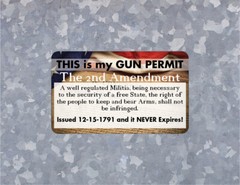 3″x5″ USA Gun Permit 2nd Amendment Decal Design 001