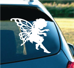 Cute Butterfly Angel white 6″ Decal Sticker for car SUV Truck