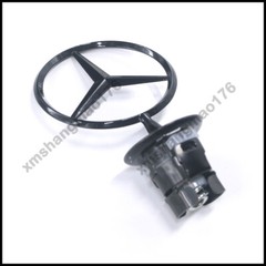 For Gloss Black Front Hood Ornament Star Mounted Emblem C E S AMG