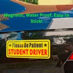New Student Driver Car Stickers, Magnetic, Water proof And UV Resistant