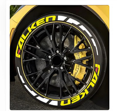 8pcs/lot Car Tire Decor Stickers Car Tuning Universal 3D Permanent PVC Joined