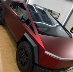 Cybertruck DIY PreCut PPF Paint Protection Film Wrap Color Change Satin Dark Red
