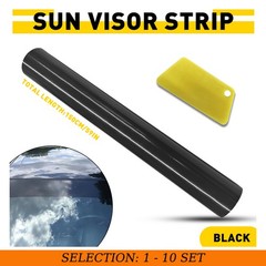 1-10 Window Sun Visor Strip Tint Film Front Windshield UV Shade Banner 10*60inch
