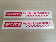 2x SPORTS PERFORMANCE Decal for Honda Toyota Ford BMW Audi & Others Cars