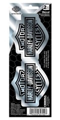 Harley-Davidson® Chrome Bar & Shield Decals – 3″ Wide x 2.5″ Tall – 2 Decals