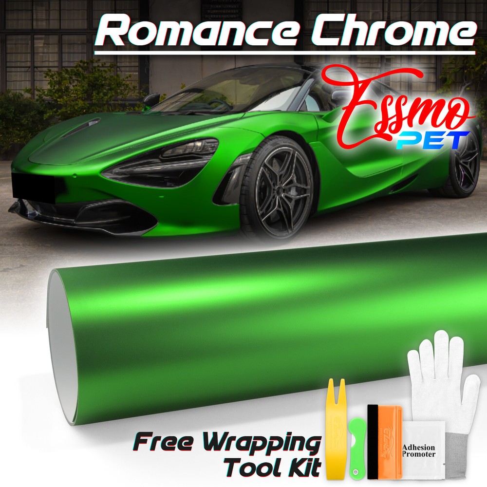 ESSMO PET Romance Chrome Beast Green Auto Car Vehicle Vinyl Wrap Decal Sticker