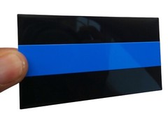 ALUMINUM Thin Blue Flag Decal Sticker Support Police & Law Enforcement Car Truck