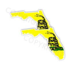 Dont Tread on Me Florida Decal adhesive vinyl sticker Various Sizes clean