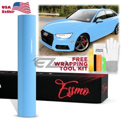 3FTx5FT PPF Paint Protection Film Gloss Light Blue Invisible Scratches Shield