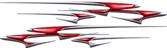 2 Car Truck Trailer Side Decals Graphics Stripes Vinyl #B490Red
