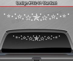 102-01 Stardust Nautical Star Decal Sticker Vinyl Graphic Windshield Window Car
