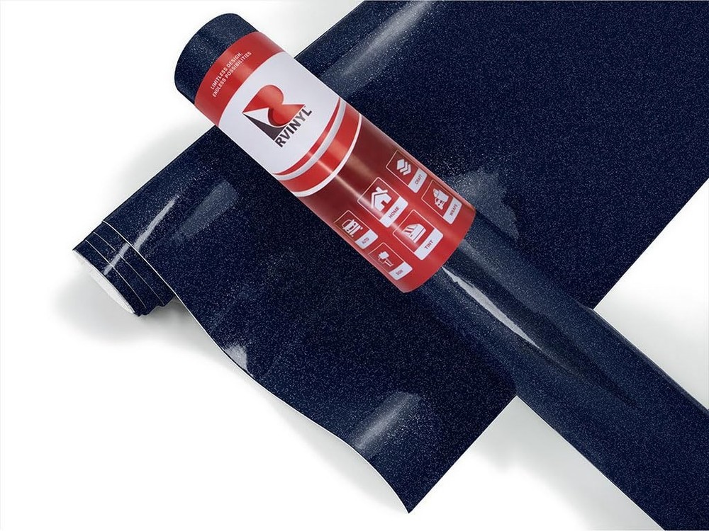 Gloss Midnight Blue Vinyl Car Wrap 5ft x 3ft 15sq ft Thick Film