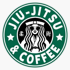 Brazilian Jiu Jitsu & Coffee Bumper Sticker Decal 5″ inches