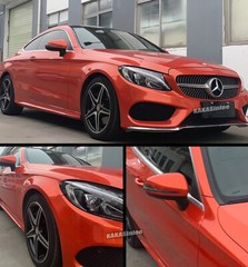 Orange Entire Car Wrap Pearl Gloss Sparkle Metallic Chrome Vinyl PVC Sticker AX