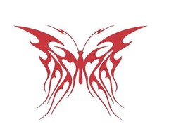 FLAME DECAL BUTTERFLY #13 VINYL HOOD AUTO CAR TRUCK SUV VAN SEMI VEHICLE BURN
