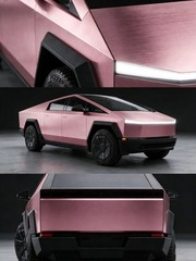 Cybertruck DIY PPF Paint Protection Film Wrap Color Changing Brushed Rose Gold