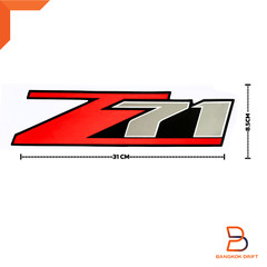 2PC Z71 SIDE REAR BED BODY STICKER DECAL FOR CHEVROLET COLORADO RC 2WD RED BLACK