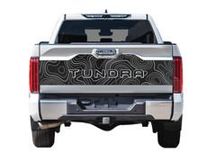 Topographic Blackout Tailgate Vinyl Graphic Decal Fits Toyota Tundra 2022-2023