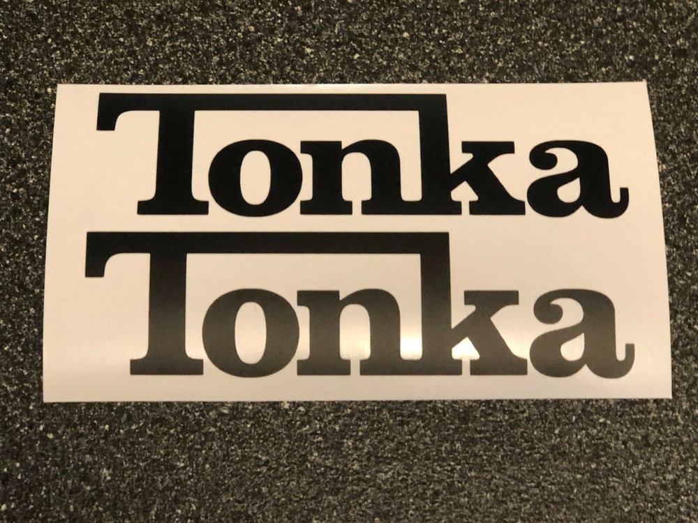 2x Tonka Truck Logo Vinyl Sticker Decal 4″ 6″ 8″ 12″ 16″ 20″ 23″