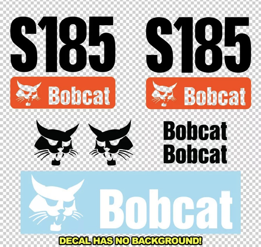 Bobcat S185 S 185 New Skid Steer Set Vinyl Decal Sticker – Aftermarket