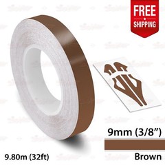 BROWN 3/8″ 9mm Roll PIN STRIPE Car Striping Trim Line TAPE Decal Vinyl Sticker