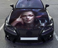 Vampire Car Hood Wrap Vinyl Decal Full Color Graphics Count Dracula Sticker #2