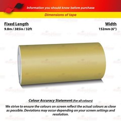 6″ Vinyl Pinstriping Pin Stripe Car Styling Tape Decal Sticker 152mm MATTE GOLD