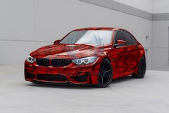 PET Camouflage Python Gloss Dark Red Car Vehicle Vinyl Wrap Decal Sticker Sheet