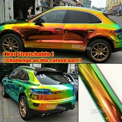 Colorful Chameleon / Car Rainbow Mirror Holographic Chrome Vinyl Wrap Sticker US
