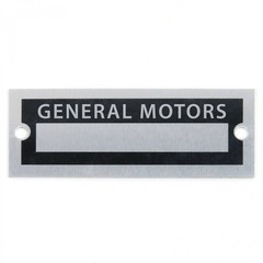 Blank Data Vin Plate – General Motors