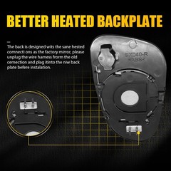 Mirror Glass Replacement Heated w/ Backing Left or Right for Mercedes-Benz CLK55