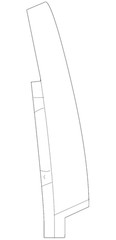 Genuine GM Rear Passenger Side Door Window Frame Rear Applique 84107679