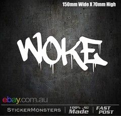 WOKE Sleeper Sticker Decal 150mm Wide Car Van Truck
