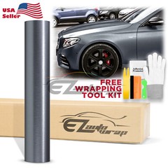 Brushed Aluminum Charcoal Gray Steel Vinyl Wrap Sticker Film Decal Sheet DIY