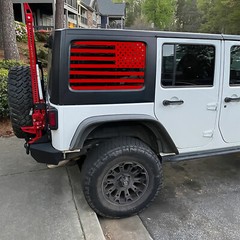 Rear Side Window American Flag Decals For Jeep Wrangler JL JLU 2018-up 4-Door