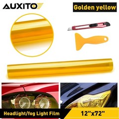 12″X72″ Tint Gloss Headlight Foglight Vinyl Taillight Film Sticker Golden Yellow
