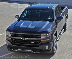 For Chevy Silverado Graphics Rally Beast Stripes Hood Vinyl Decals 2016-2018