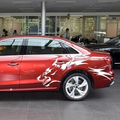 2PCS Wolf Graphics Car Decal Car Body Side Sticker Self-Adhesive Exterior Decor