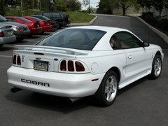 96 97 98 Ford Mustang COBRA bumper insert letters – CHROME decals stickers rear
